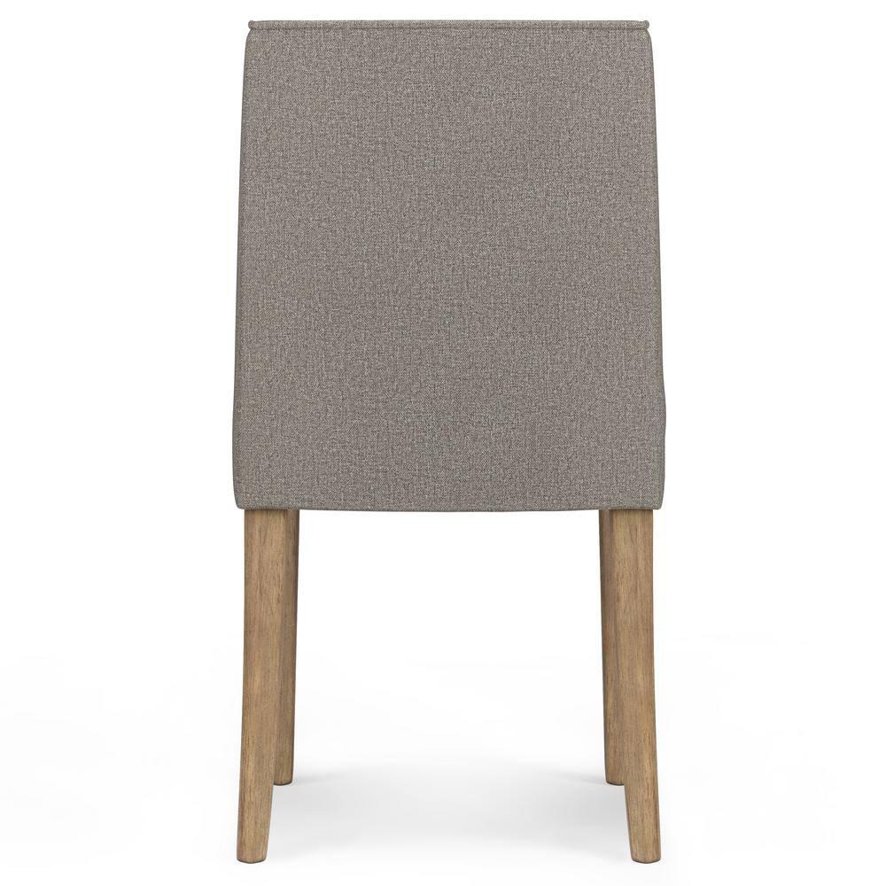 Simpli Home Bartow Woven Fabric Upholstered Dining Chair with Piping Detail in Contemporary Style (Set of 2) (Set of 2)