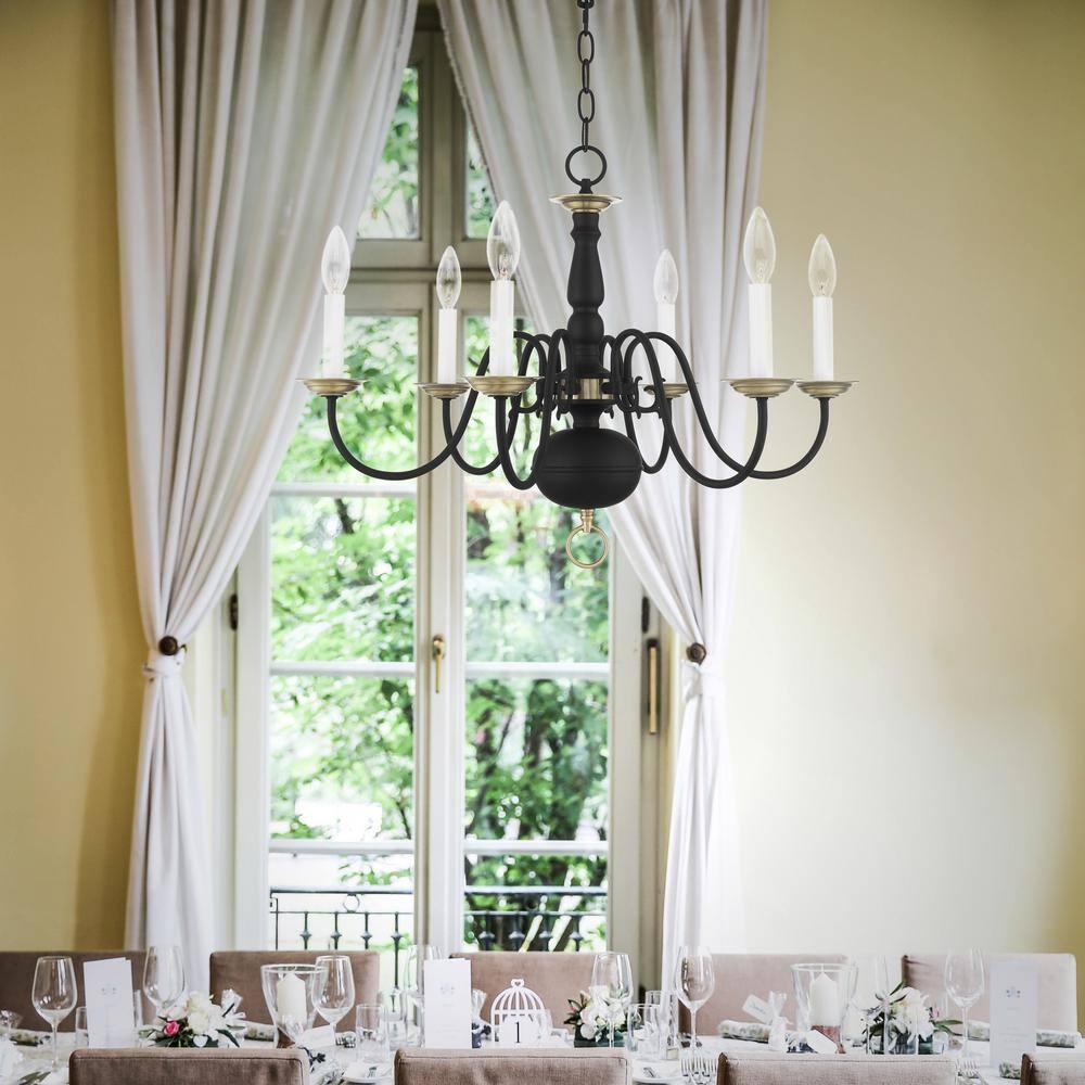 Livex Lighting - Williamsburgh - 6 Light Chandelier in Traditional Style - 24