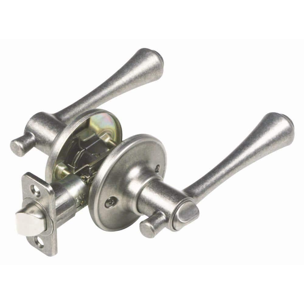 Design House Ironwood Privacy Universal Interior Bed and Bath Door Lever, Satin Nickel