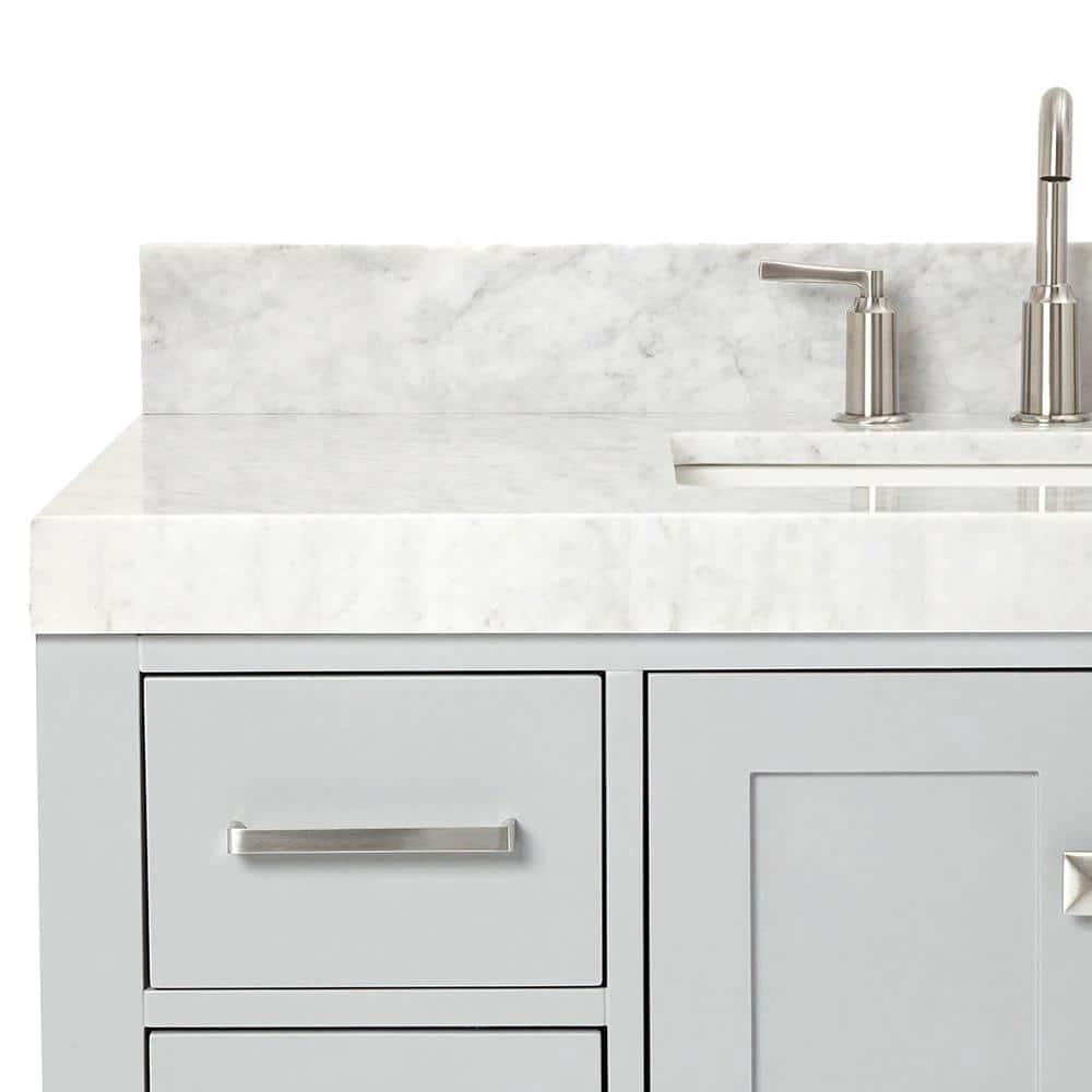 Cambridge 42'' Single Bathroom Vanity with Carrara Marble Top
