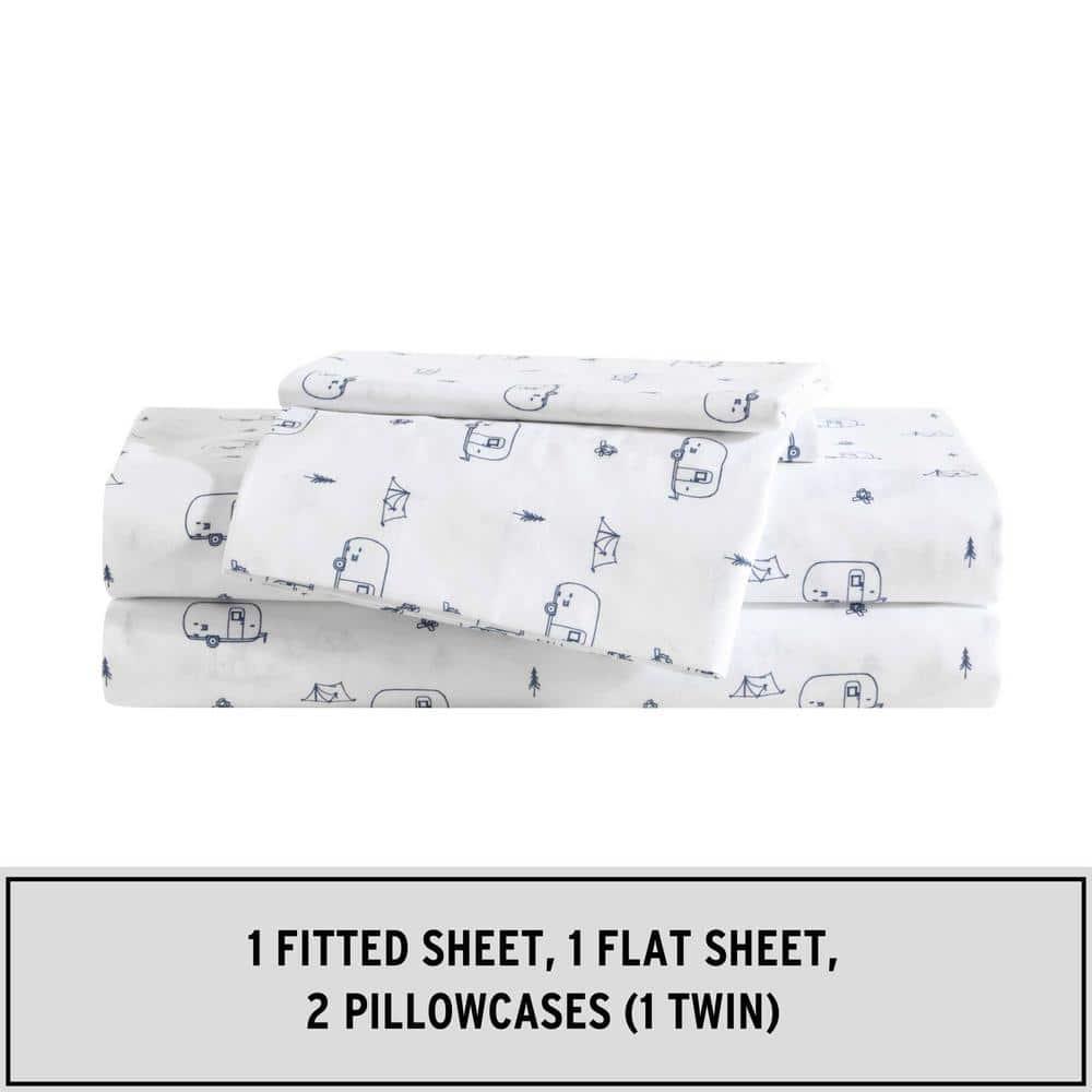 Eddie Bauer Travel Trailer Blue Full Sheet Set