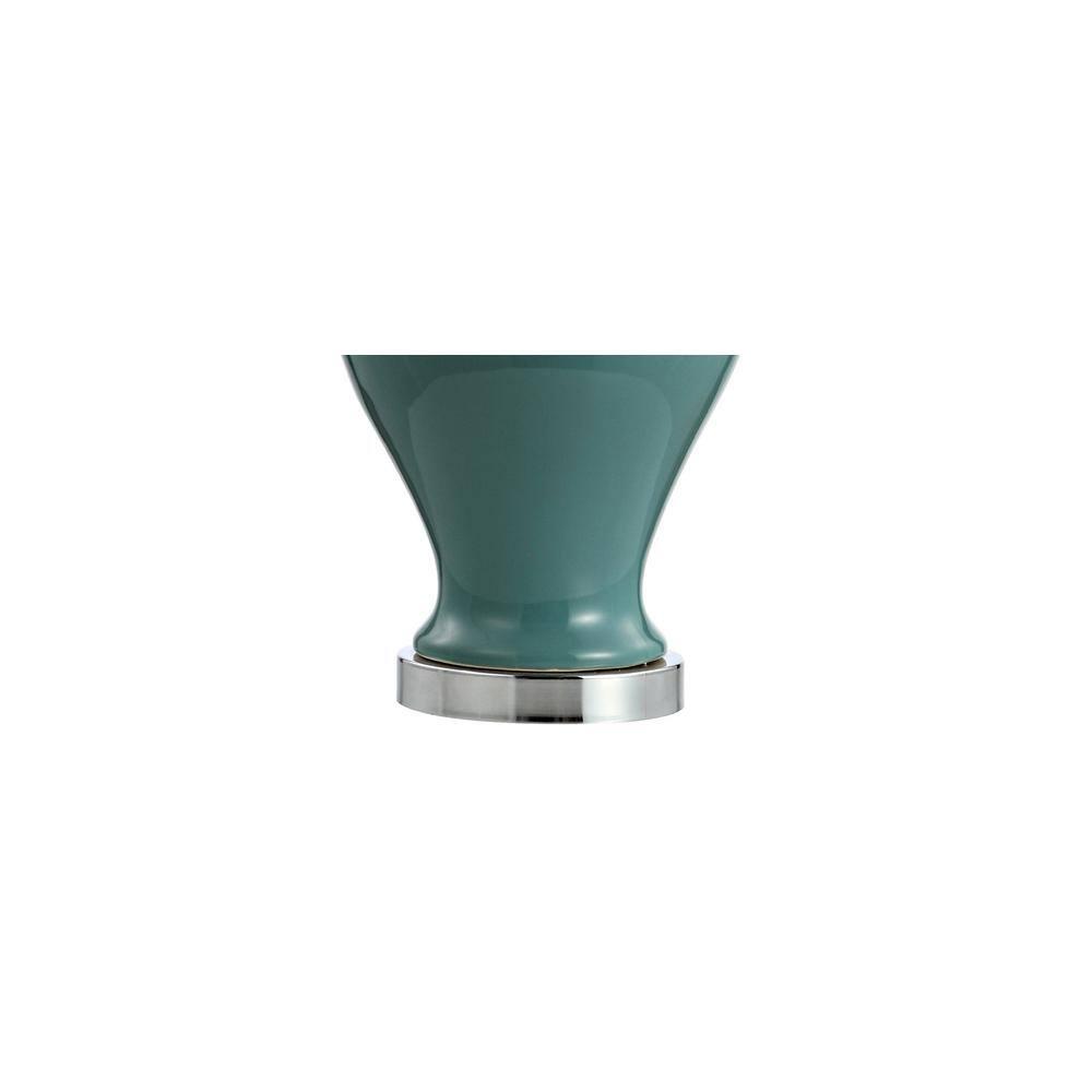 JONATHAN Y Qin 22" Ceramic/Iron Classic Cottage LED Table Lamp, Jade Green