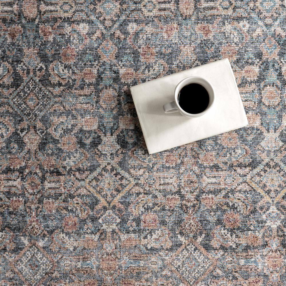 Nuloom Hillstone Collection Elfrieda Traditional Vintage Medallion Area Rug, 4' x 6', Light Beige