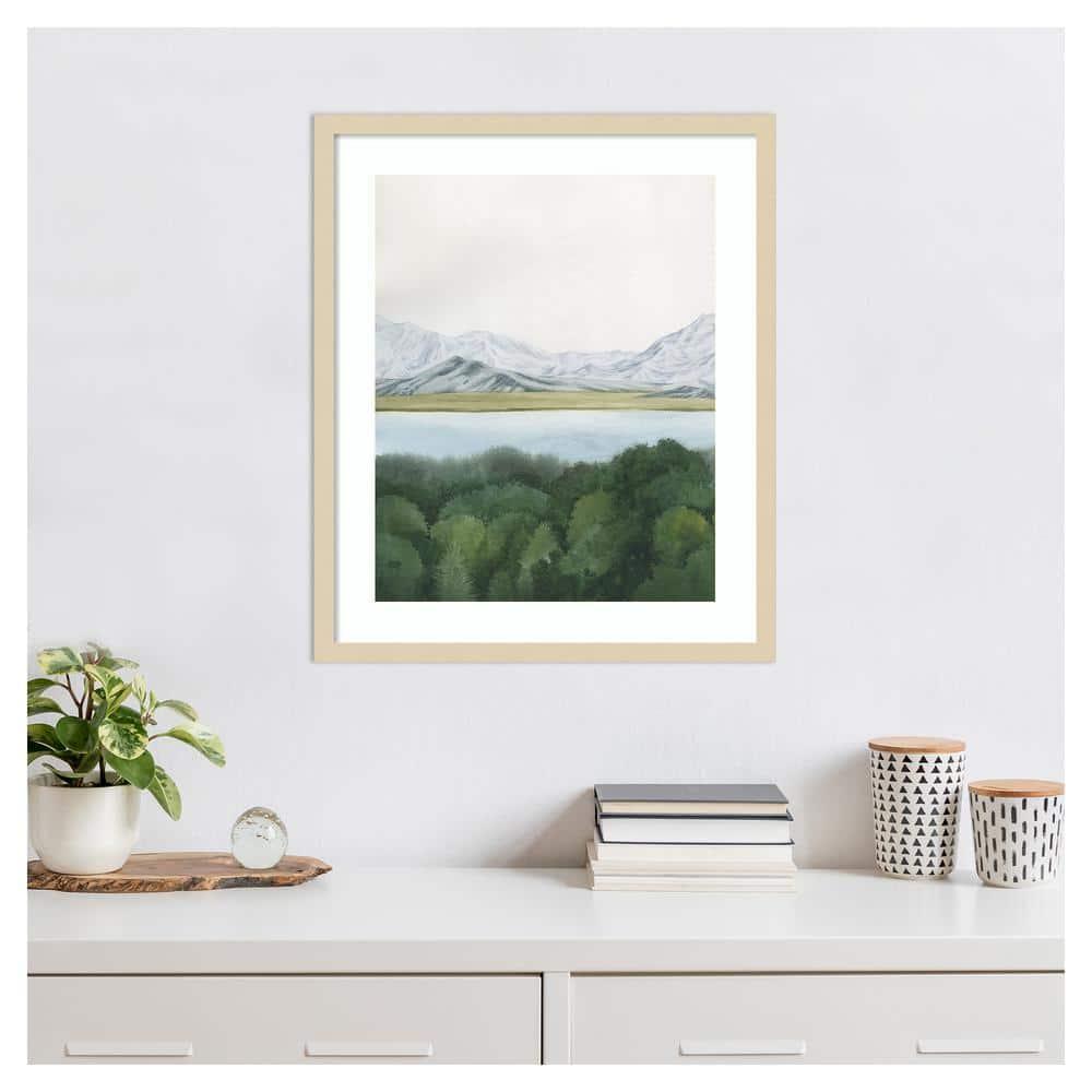 Amanti Art 21"x25" Soft Glacial Lake I by Grace Popp Wood Framed Wall Art Print