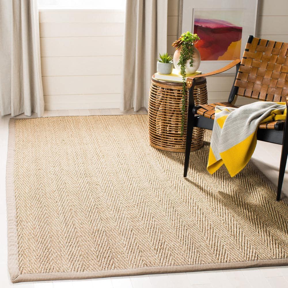 Natural Fiber NF115 Power Loomed Indoor Area Rug - Natural/Grey - 4'x6' - Safavieh.