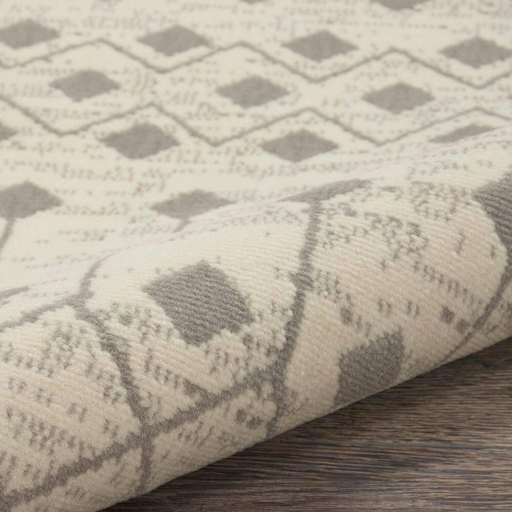 Nourison Grafix GRF37 Indoor Area Rug Ivory/Grey 5'3" x ROUND