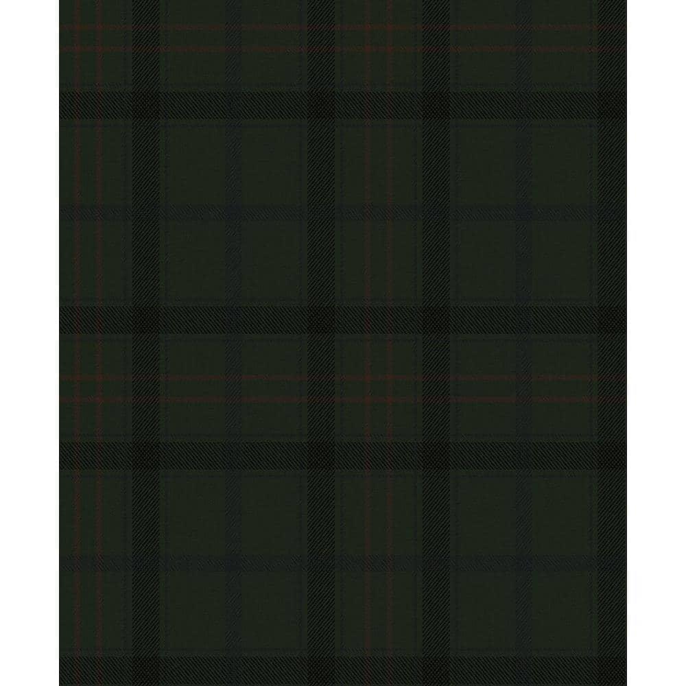 NextWall Greenery Tailor Plaid Peel and Stick Wallpaper - 20.9 in. W x 18 ft. L Roll