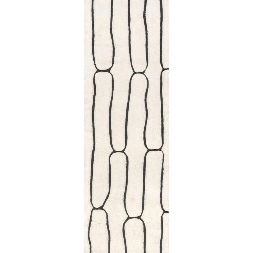 Nuloom Nazco Abstract New Zealand Wool Area Rug, 8' x 10', Charcoal