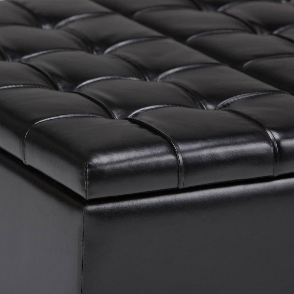 Simpli Home Harrison Coffee Table Storage Ottoman