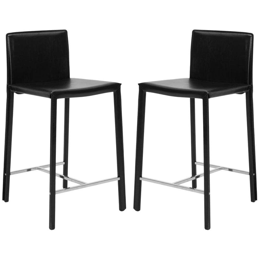 Jason 24" H Counter Stool (Set Of 2) - Black - Safavieh