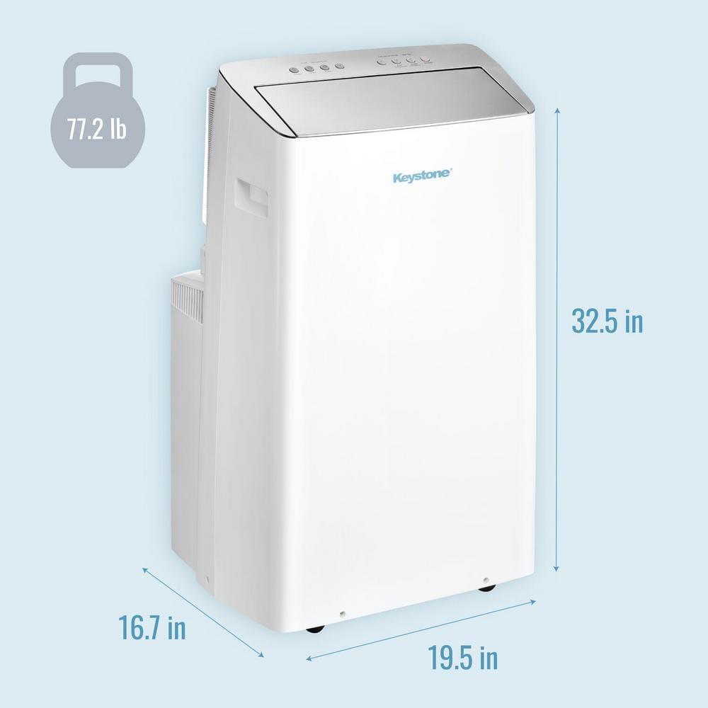 Keystone 12,000 BTU DOE Portable Inverter Air Conditioner with Heater and Remote Control