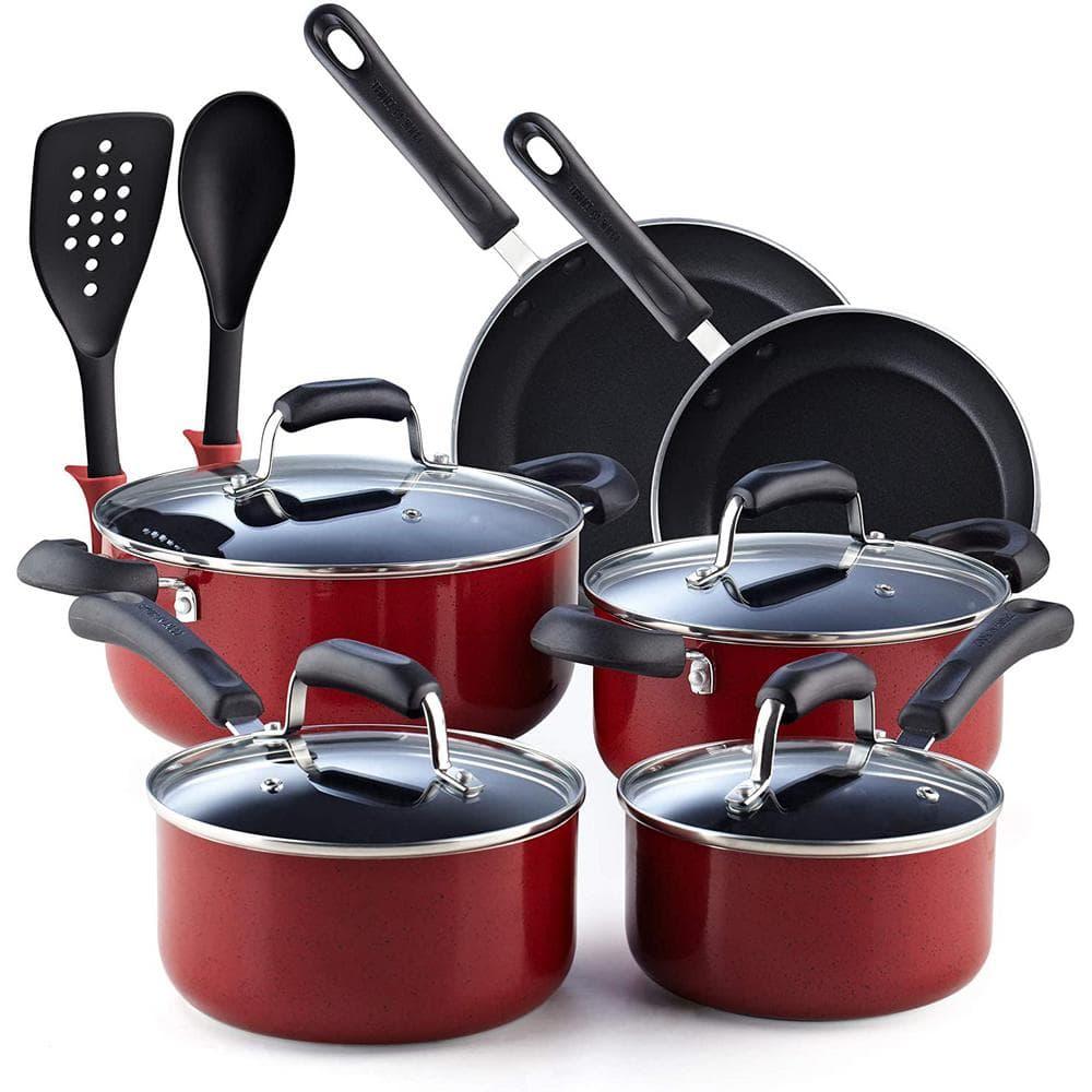 Cook N Home Cook N Home Non-Stick Aluminum Pots and Pans Kitchen Cookware Set 12 Piece