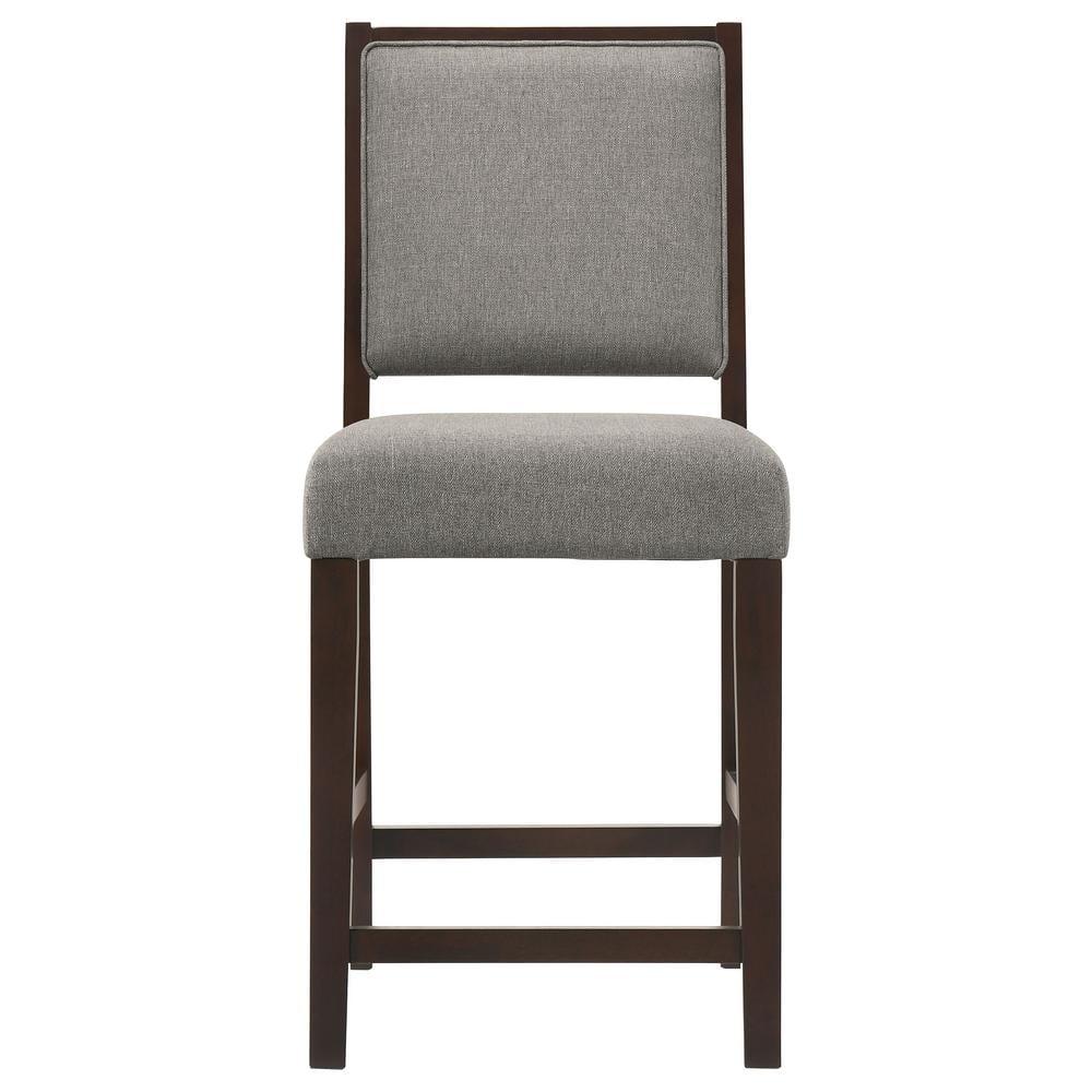 Coaster Upholstered Fabric Counter Height Stools in Gray