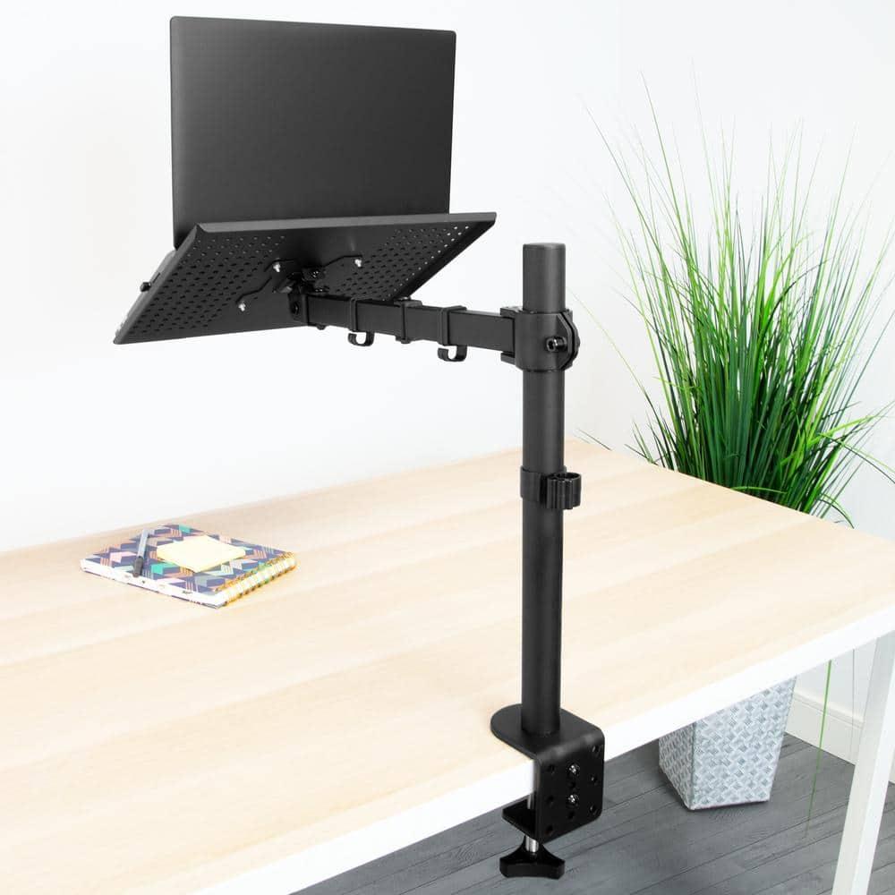 Mount-it Mount-It Height Adjustable Laptop Desk Stand with Articulating Vented Laptop Tray Mount & C-Clamp