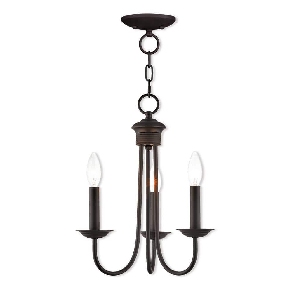 Livex Lighting Estate 3 - Light Chandelier in  Bronze