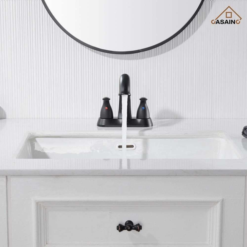 1.2 Flow Centerset Bathroom Sink Faucet with Drain