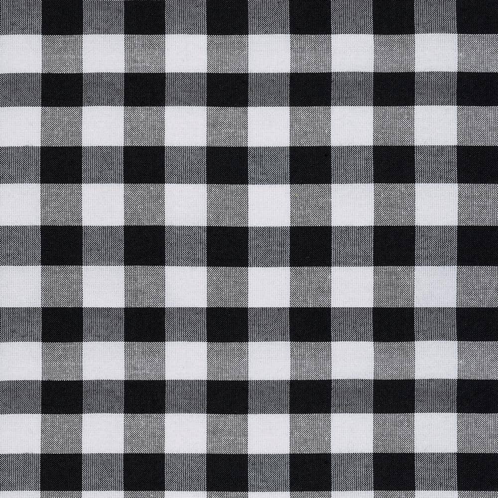 Buffalo Black Plaid Modern Window Curtain Panel : 42" x 63" Tie Up Shade - Single