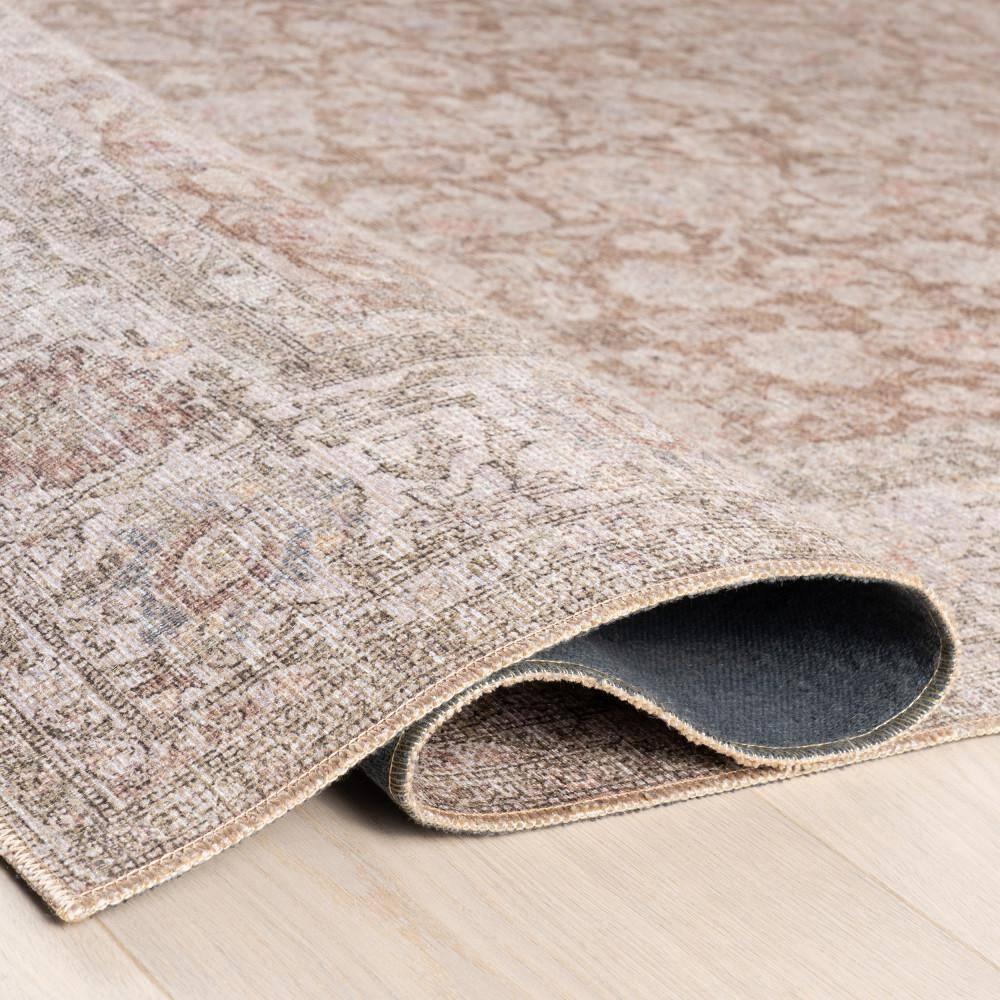 Nuloom Hillstone Collection Glenette Traditional Vintage Medallion Area Rug, 5' x 8', Ivory