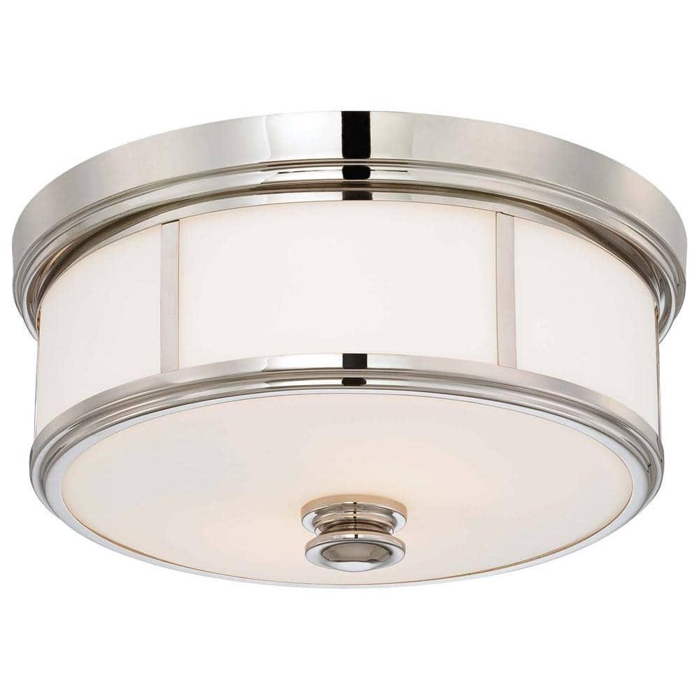 Minka Lavery Harbour Point 13 1/2" Wide Polished Nickel Ceiling Light