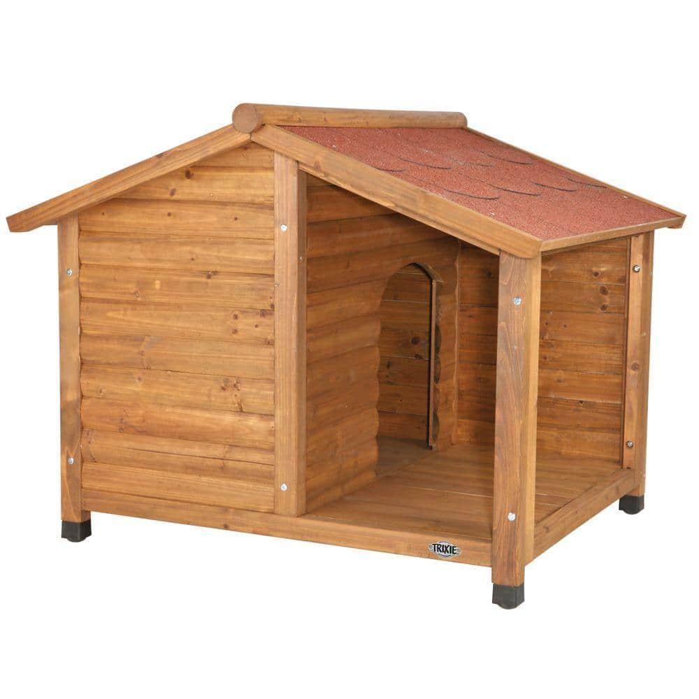 TRIXIE TRIXIE Natura Weatherproof Outdoor Lodge Dog House, Elevated Floor