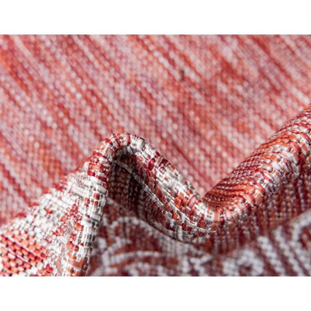 Rust Red Antique Outdoor 9 ft. x 12 ft. Area Rug