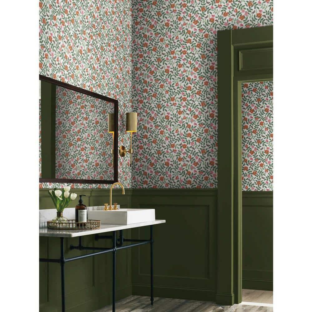 Rifle Paper Co. Primrose 20' L x 20.5" W Peel and Stick Wallpaper Roll