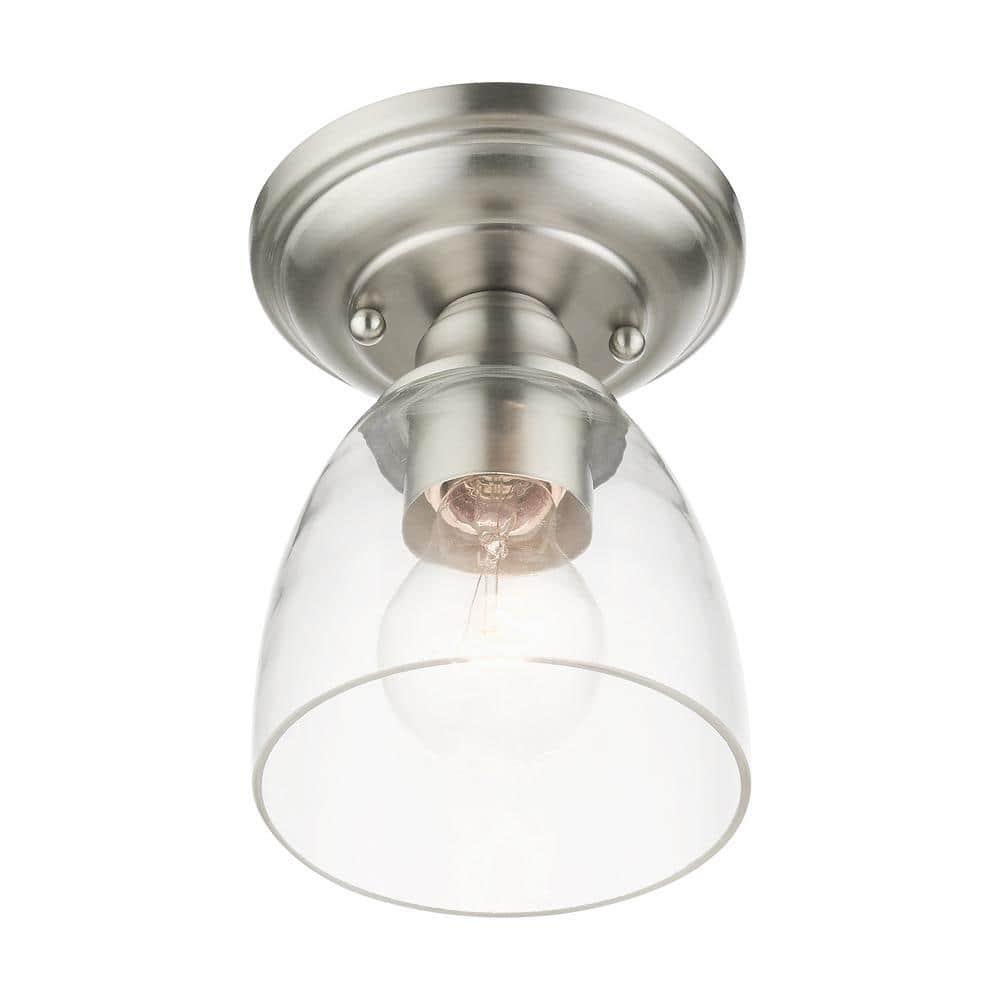Livex Lighting Montgomery 1 - Light Flush Mount in  Brushed Nickel