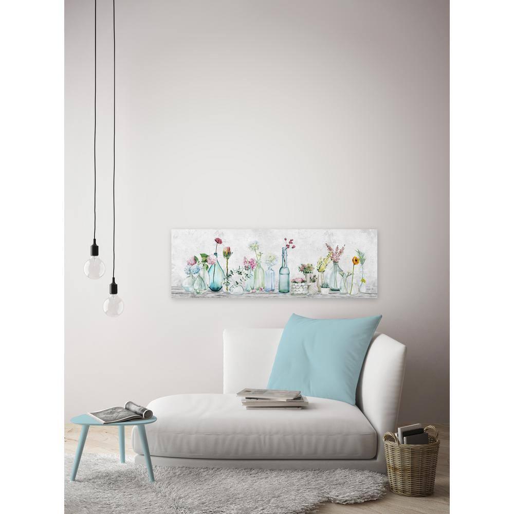 Parvez Taj Series of Colorful Flowers Painting Print on Wrapped Canvas