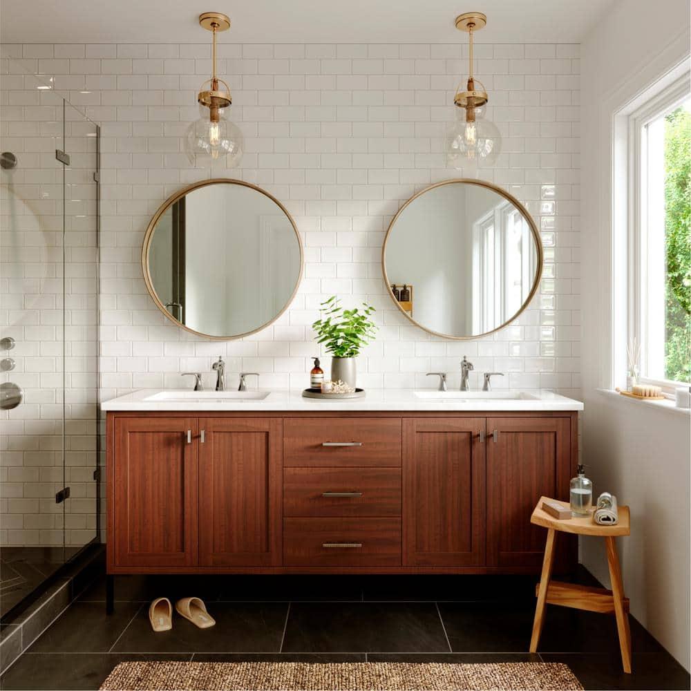 Karran Woodburn 8 In. Widespread 2-Handle Bathroom Faucet With Matching Pop-up Drain