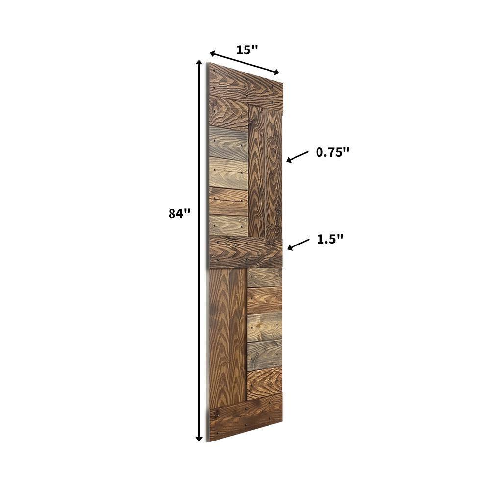 Coast Sequoia Coast Sequoia 84"H Embossing Bi-Fold Barn Door with Sliding Hardware Kit