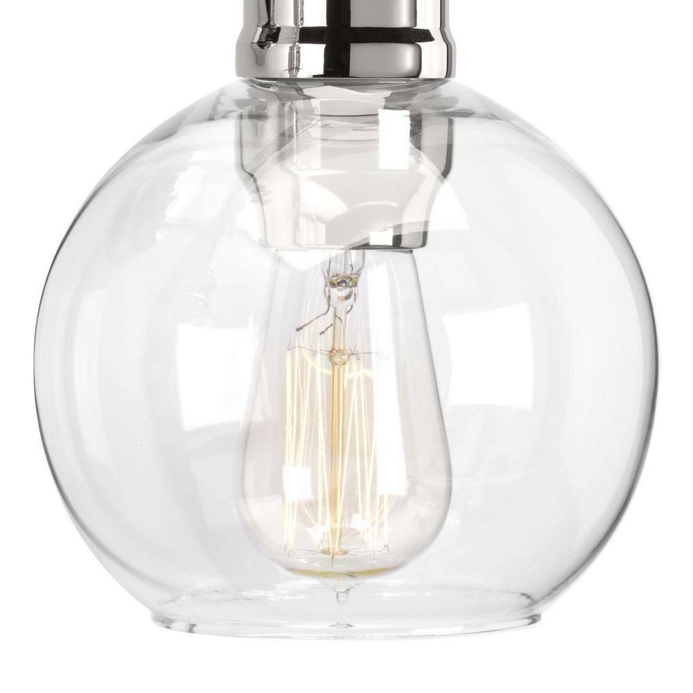 Progress Lighting Hansford 3-Light Chandelier Polished Nickel Industrial Chandelier