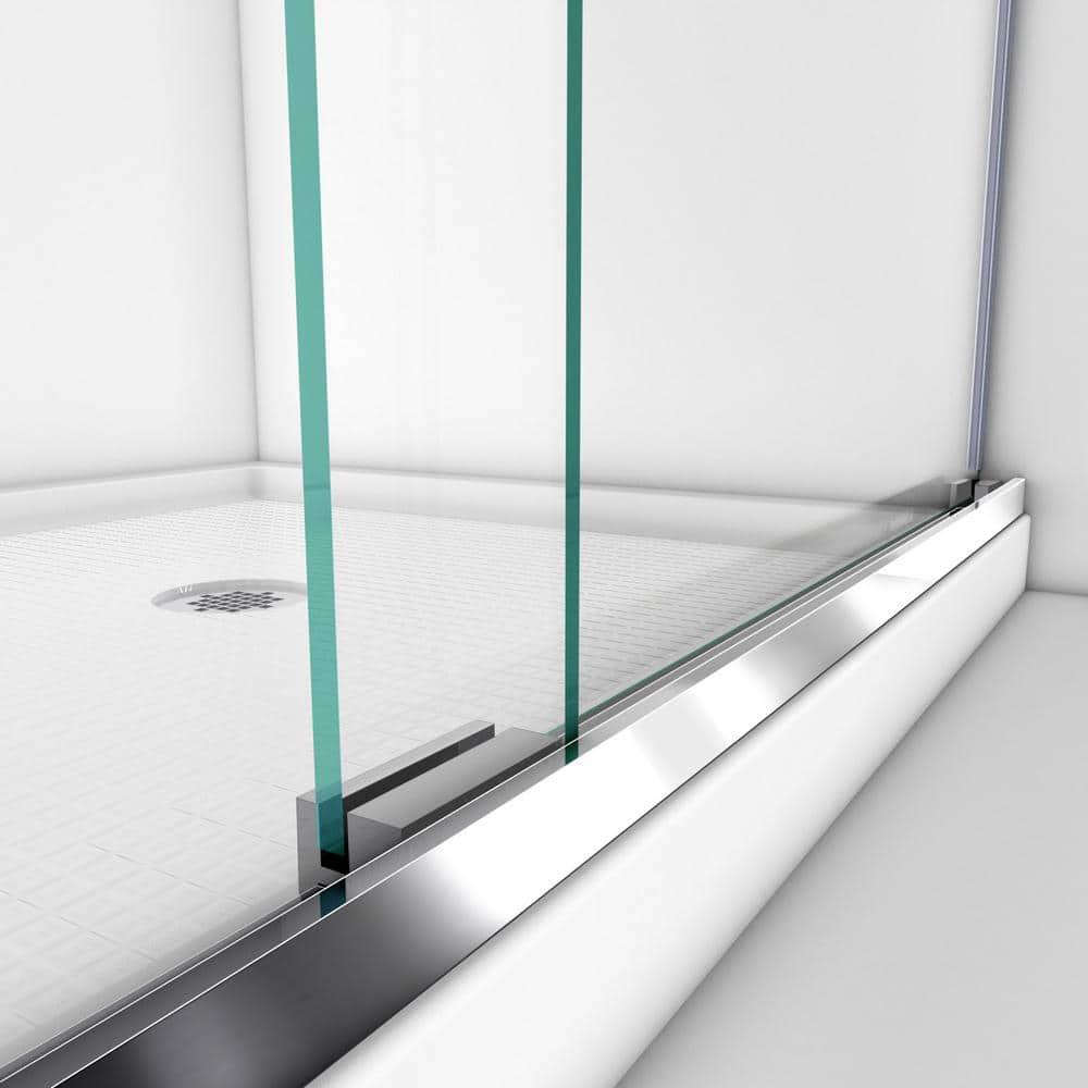 Charisma 60" W x 34" D x 78.75" H Frameless Rectangle Sliding Shower Enclosure with Base Included