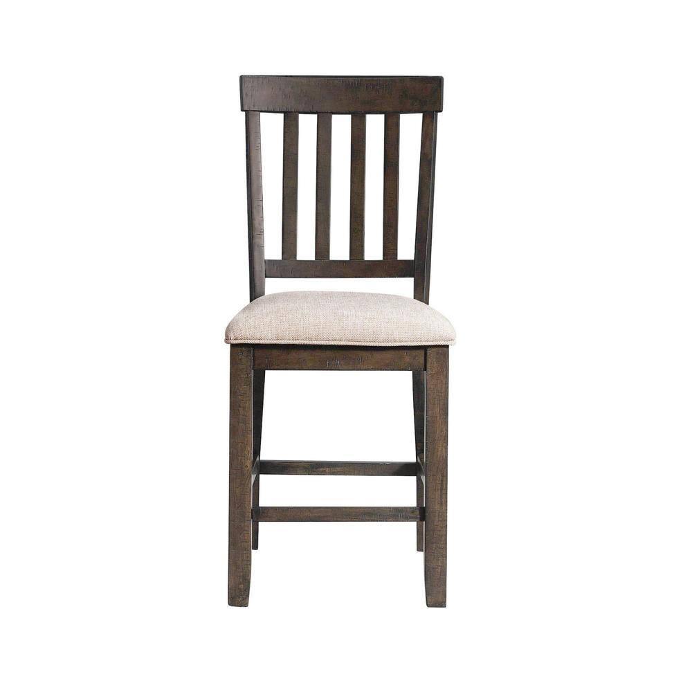 Stanford Slat Counter Height Barstool Brown - Picket House Furnishings