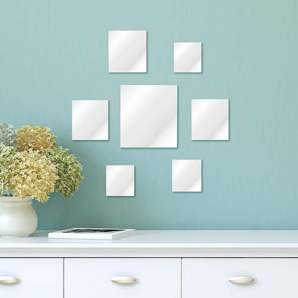 Elements Set of 7 Frameless Wall Mirrors