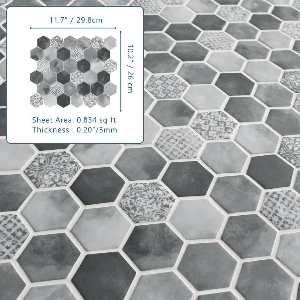 Sunwings 11.7" x 10.2" Recycled Glass Honeycomb Wall & Floor Tile