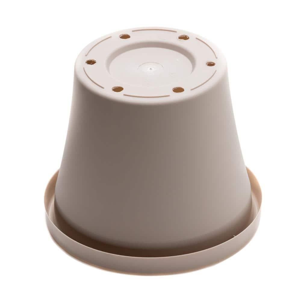 Bloem Terra Plastic Pot Planter, Pebble Stone, 10in