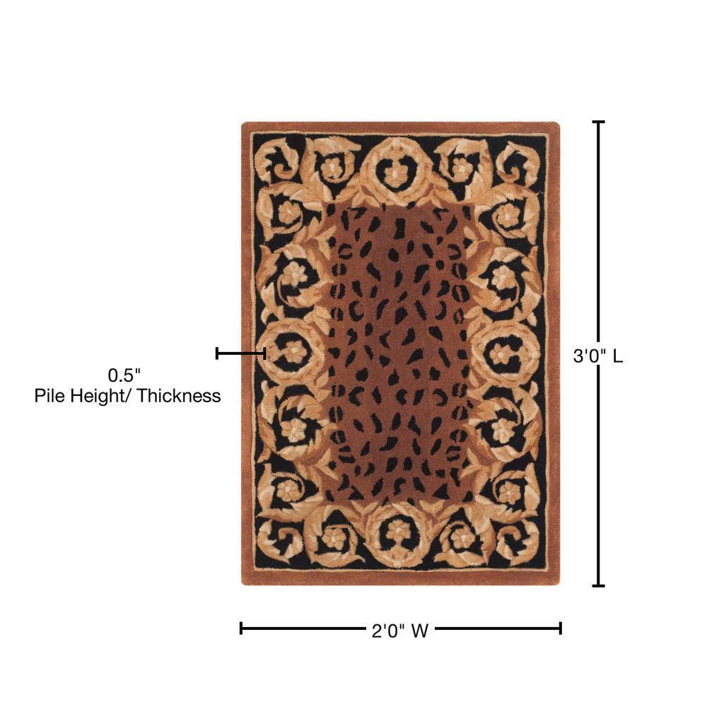 Naples NA712 Hand Tufted Accent Rug - Black/Gold - 2'x3' - Safavieh.