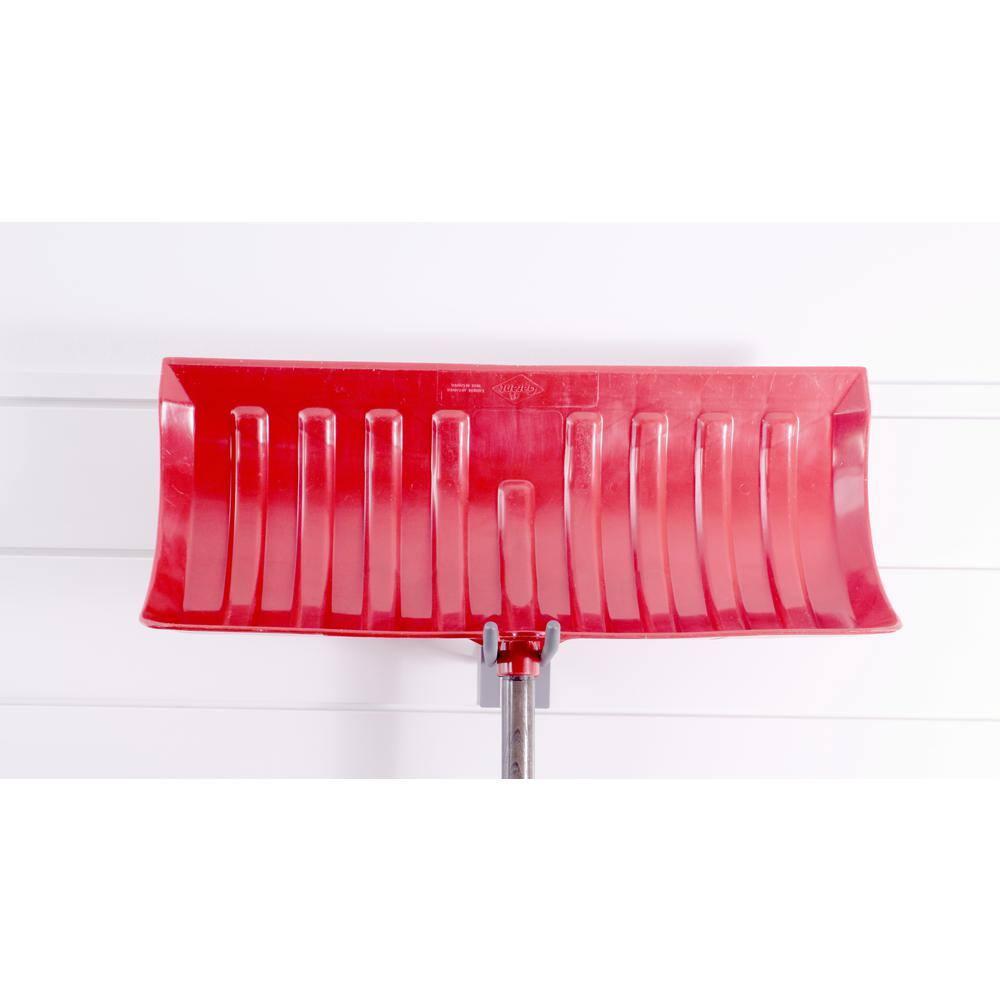 Crownwall Slat Wall Storage Organizer, Heavy Duty Steel 8 Inch Locking Double Hooks, Slatwall Accessories Panels (3 Pack)