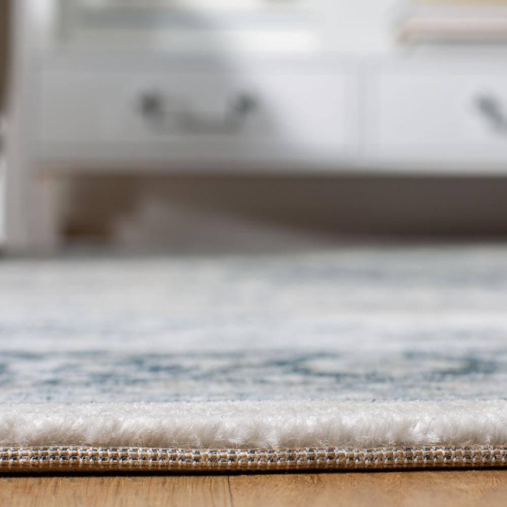 Isabella ISA919 Power Loomed Area Rug - Cream/Dark Blue - 9'x12' - Safavieh