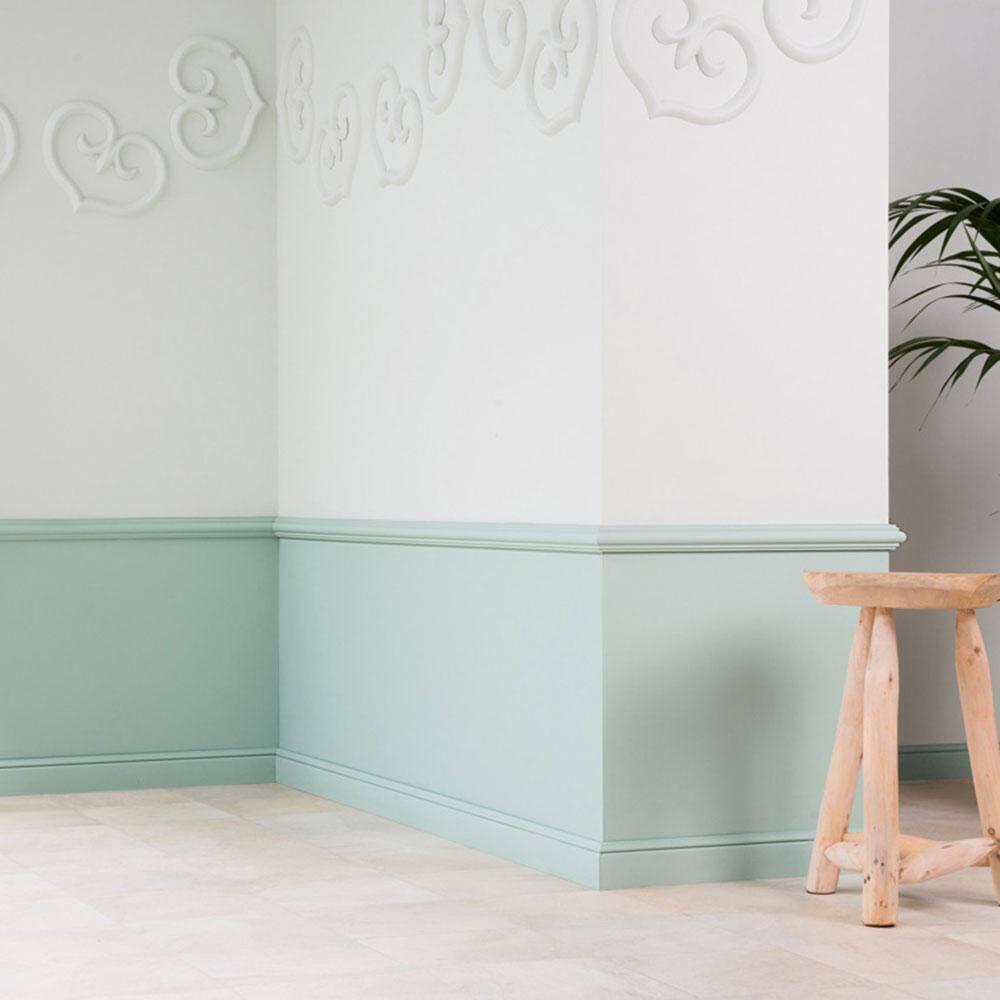 Architectural Products by Outwater L.L.C. 1/2 in D x 2-3/4in W x 78-3/4 in L Primed White High Impact Polystyrene Baseboard Moulding (Set of 16)