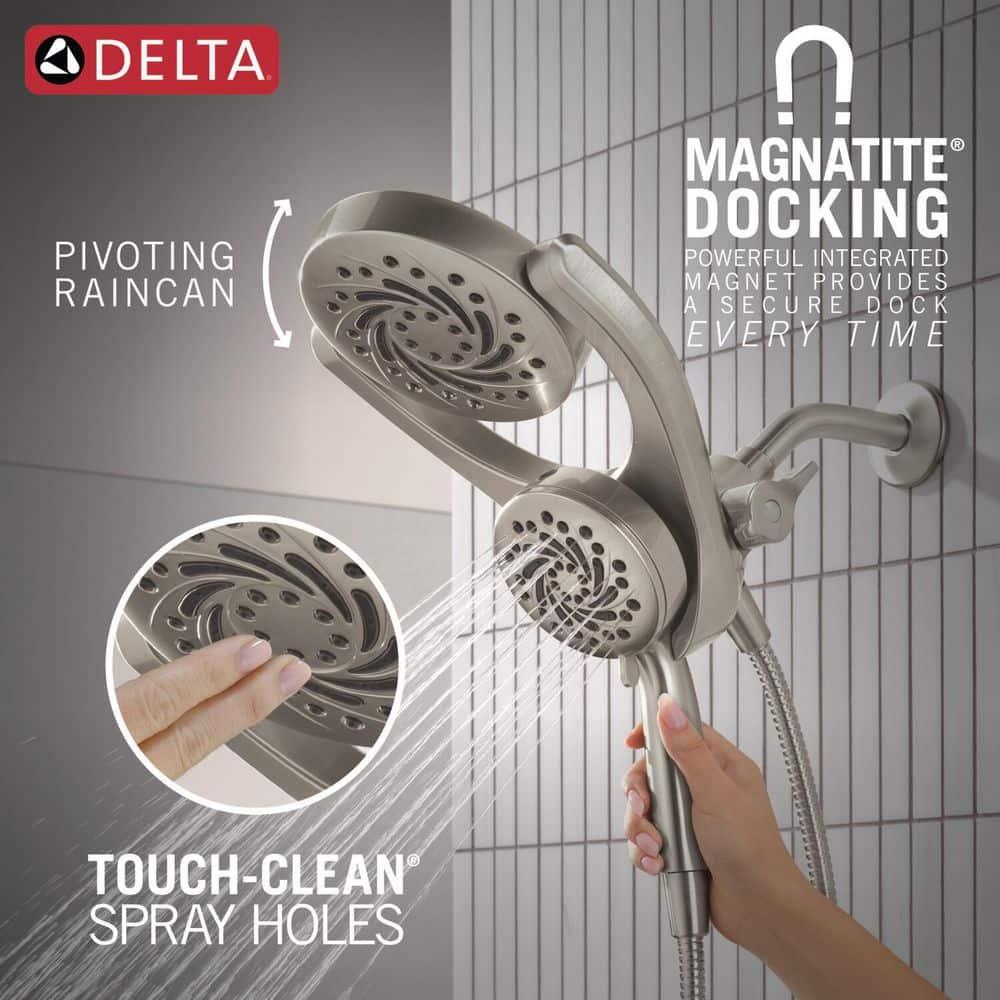 5-Setting HydroRain 2-in-1 Dual Shower Head with ProClean Spray