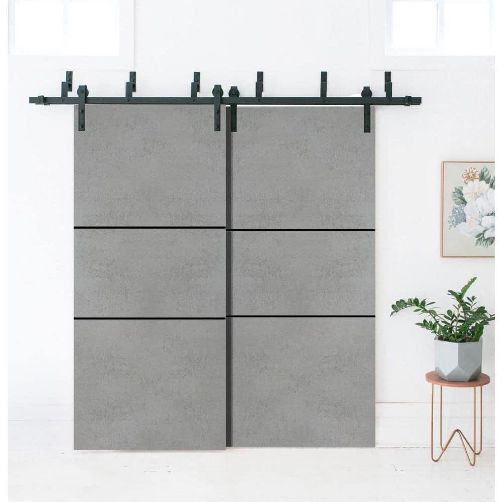 SARTODOORS Solid + Manufactured Wood Paneled Barn Door