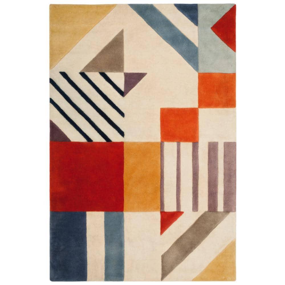 Fifth Avenue FTV120 Hand Tufted Area Rug - Ivory/Multi - 3'x5' - Safavieh.