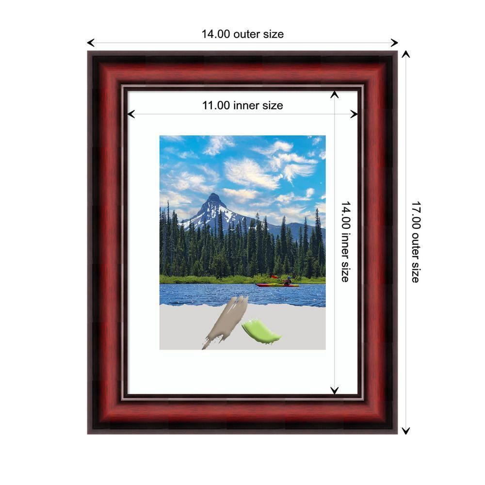 Amanti Art Rubino Cherry Scoop Wood Picture Frame Opening Size 11x14 in. (Matted To 8x10 in.)