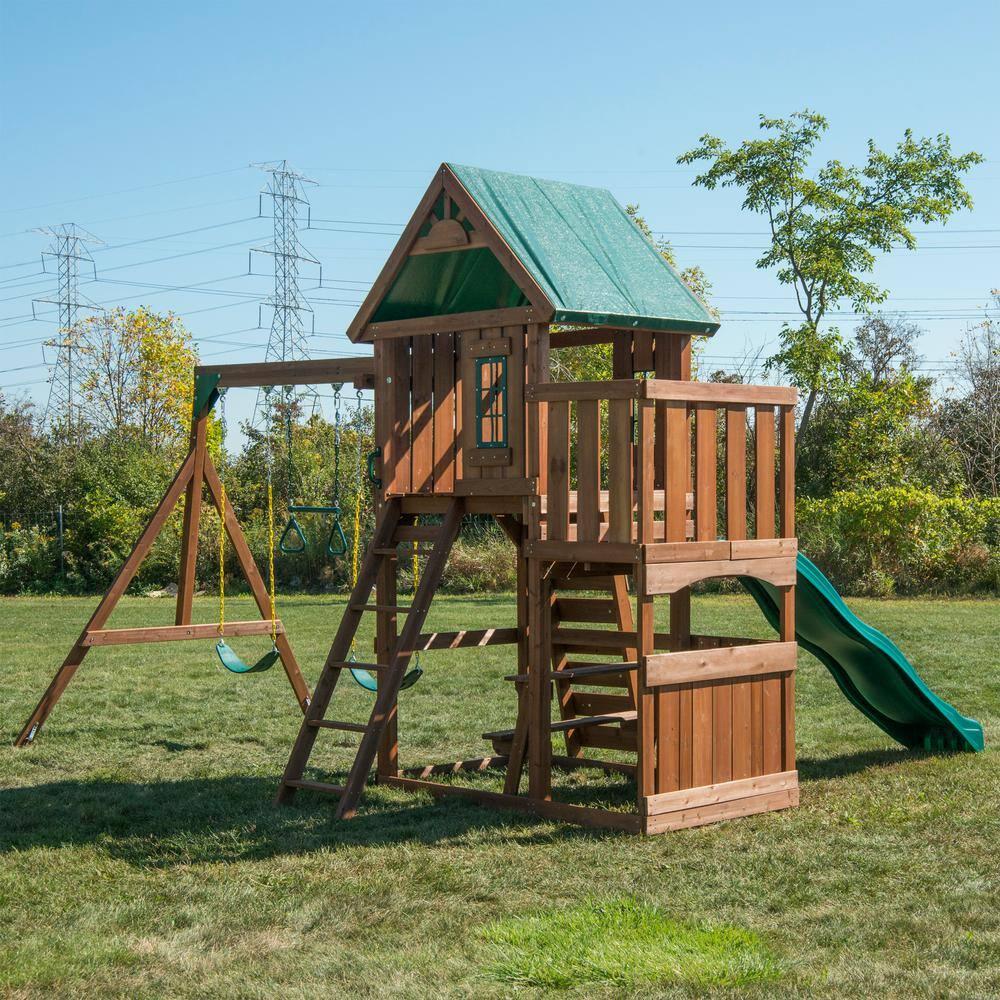 Elkhorn Wooden Play Swing Set