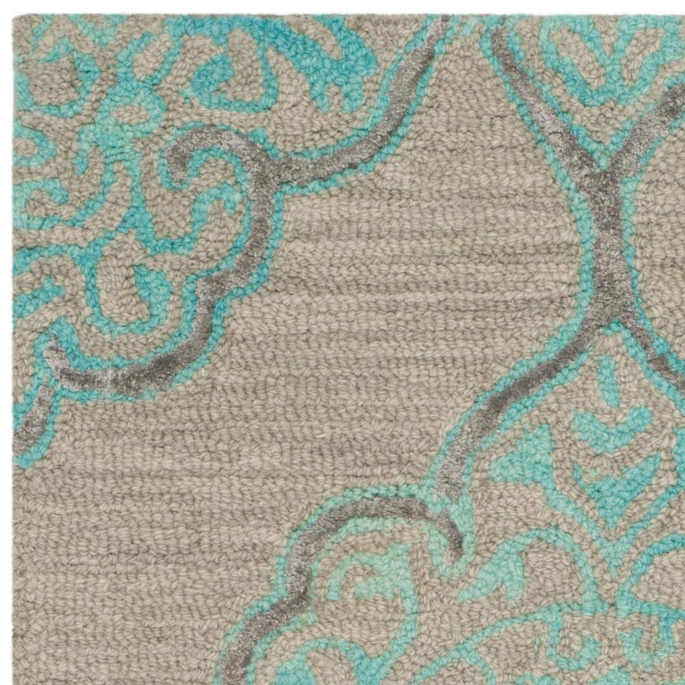 Dip Dye DDY510 Hand Tufted Indoor Accent Rug - Grey/Turquoise - 3'x5' - Safavieh