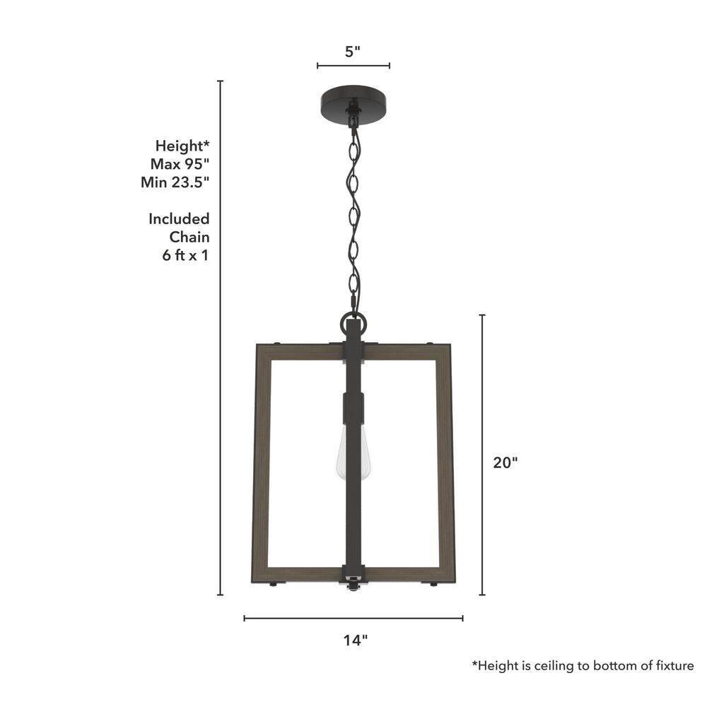 Woodburn 1 - Light Single Geometric Pendant