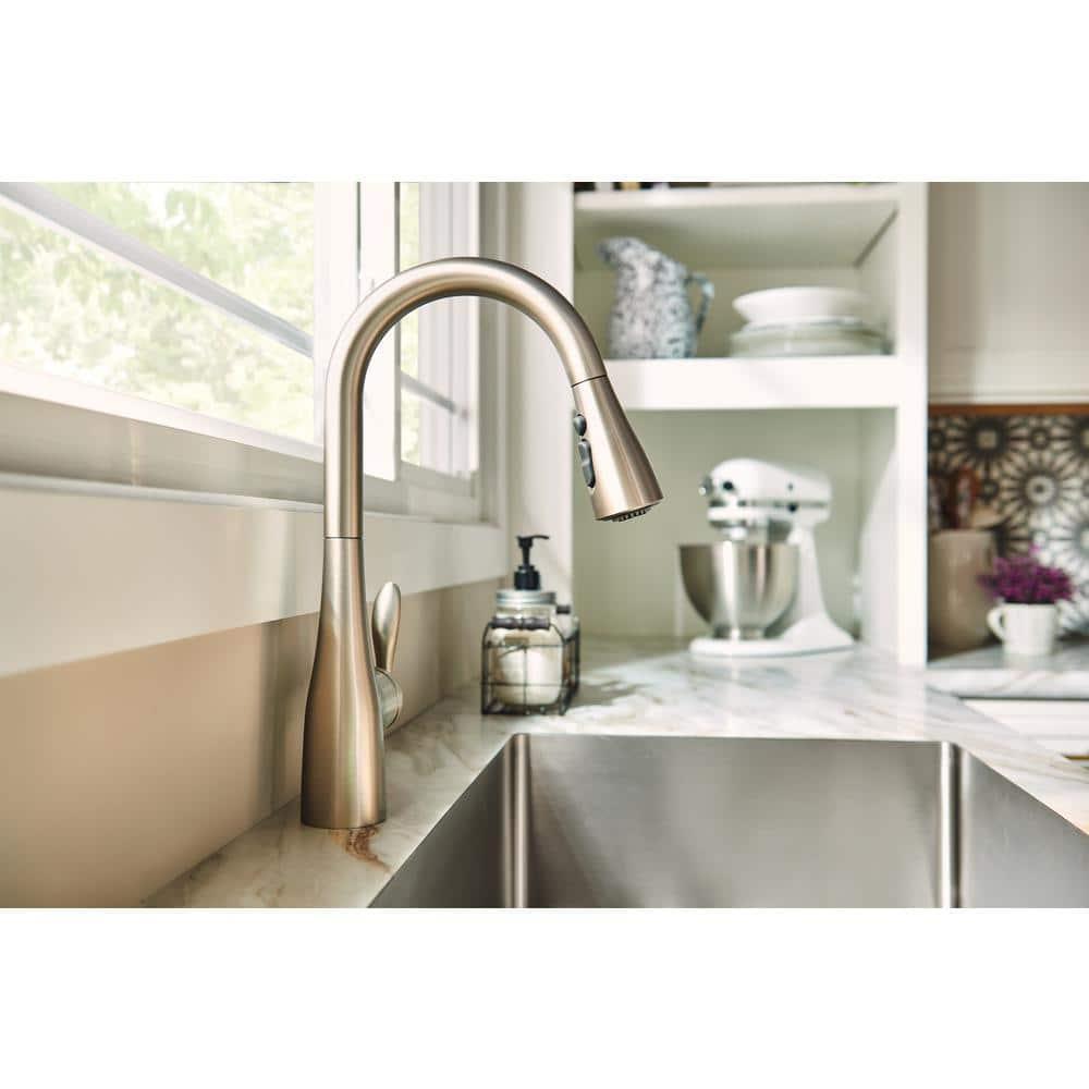 Moen Arbor One Handle Pulldown Kitchen Faucet Featuring Power Boost and Reflex