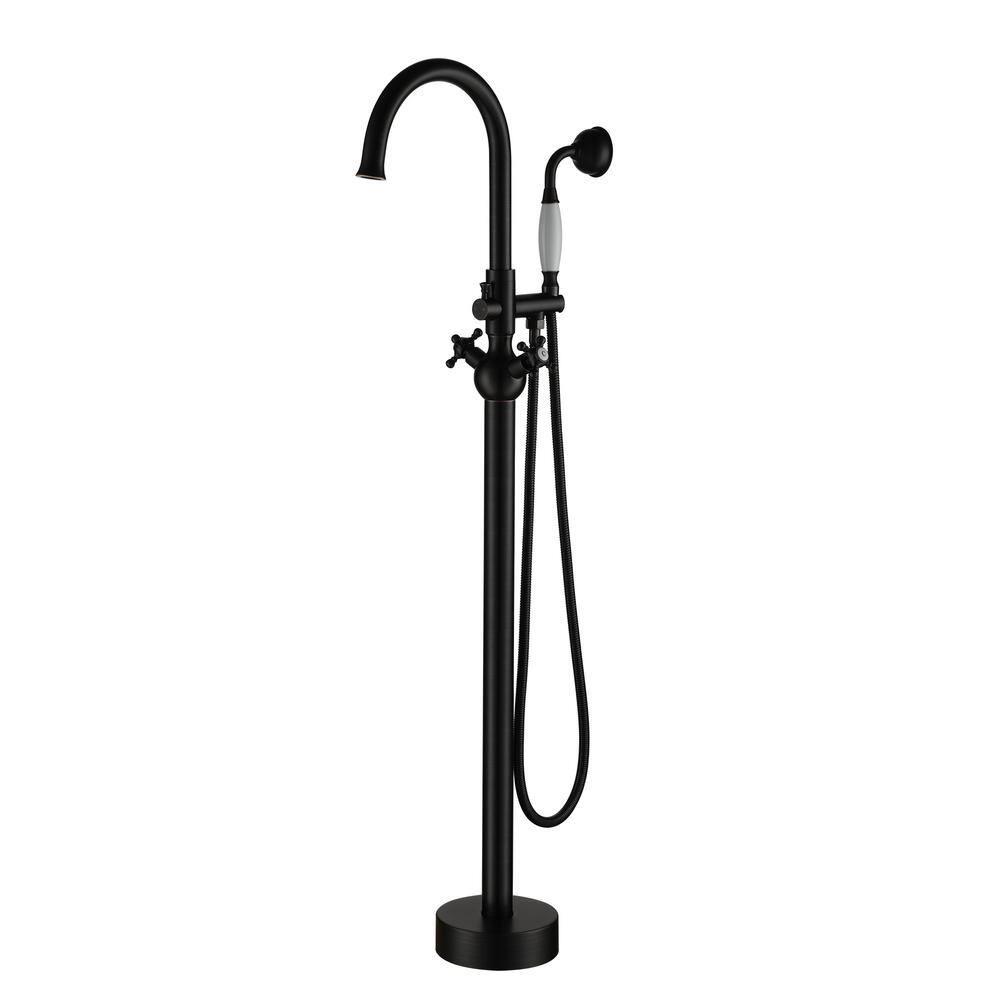 CASAINC Freestanding 2 Handles High Flow Bathtub Faucet with Hand Shower