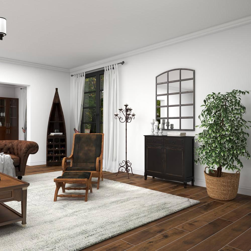 DecMode Candelabro Alto con Desplazamiento de Metal Marrón con 6 Soportes